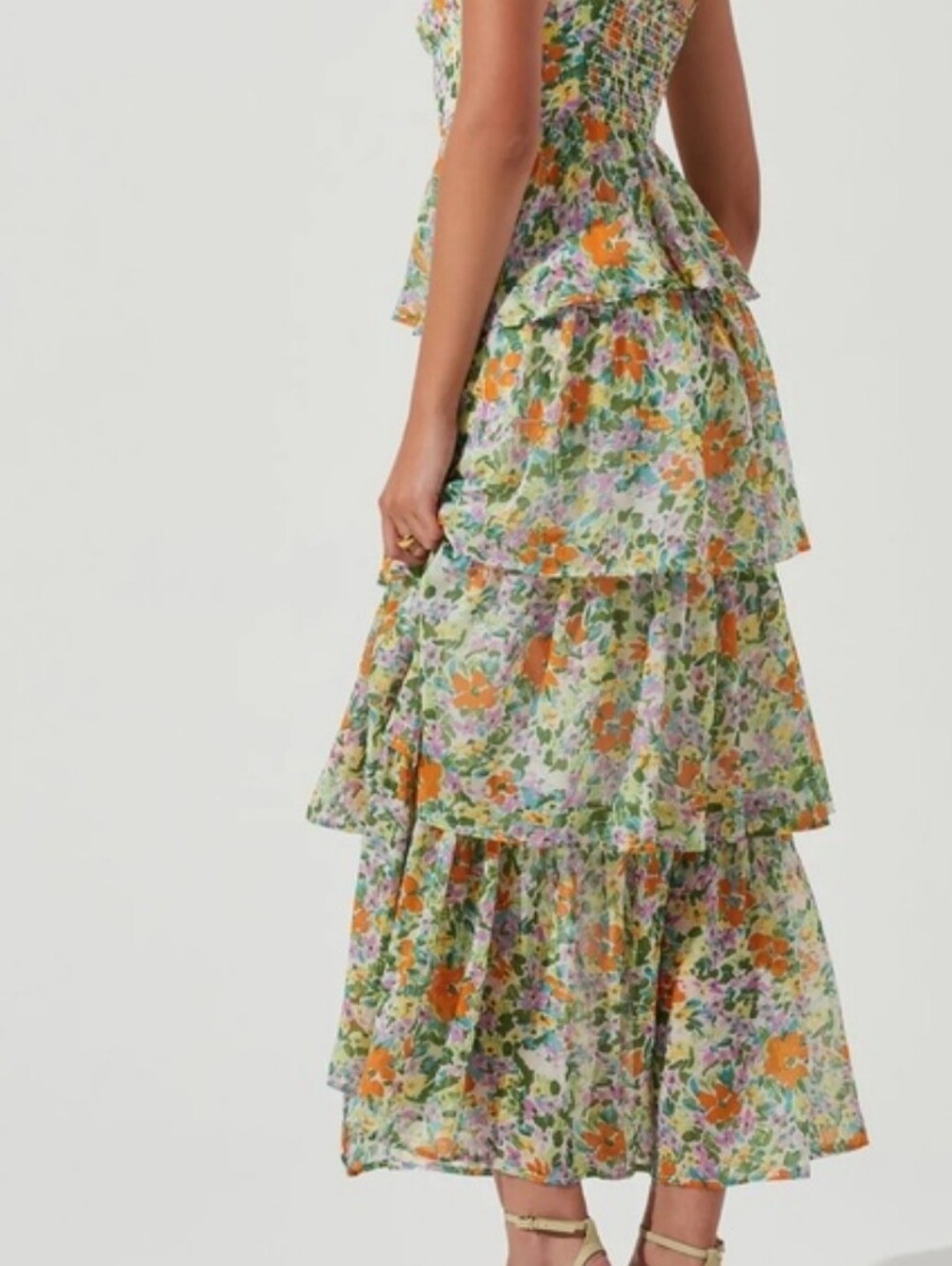 Astr The Label Midsummer Floral Tiered Maxi Dress Small Fairy Whimsy Coquette - Picture 2 of 8